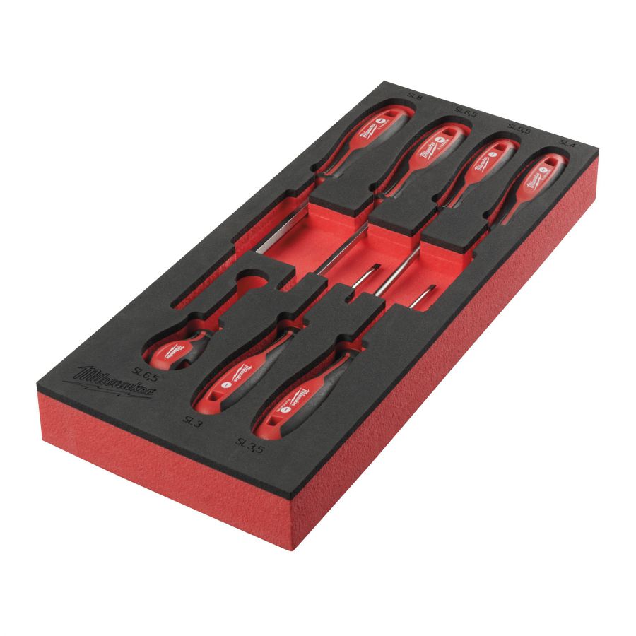 Tri-Lobe Schraubendreher Einlage 7-teilige SL Einlage für Werkstattwagen 78 cm - 1 Stück